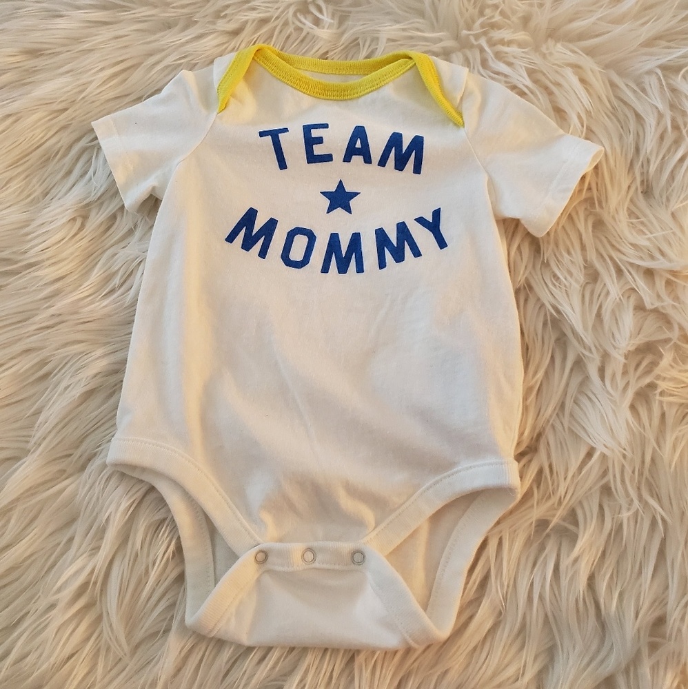 GAP team mommy onesie